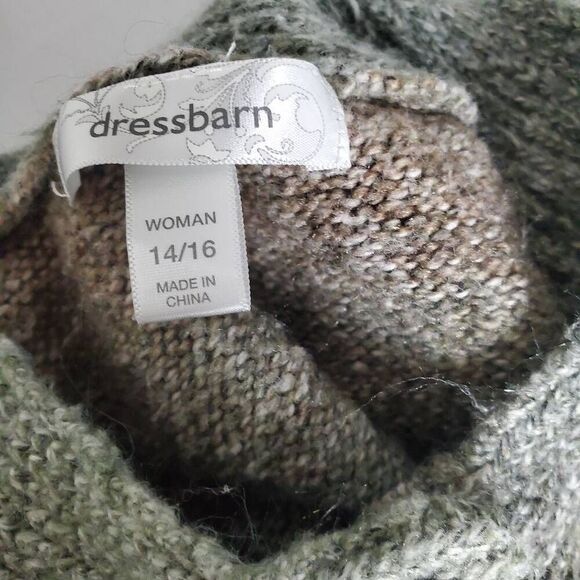 Dressbarn Women’s 14/16 Gradient Knit Short Sleeve Sweater Cardigan Pockets - Picture 6 of 7